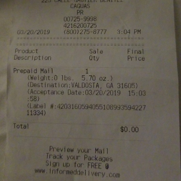 Tracking order check address - Picture 1 of 5